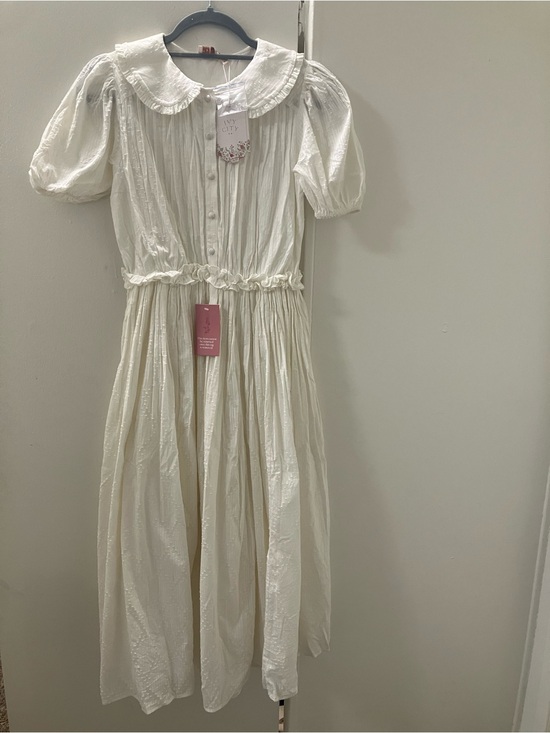 Ivy City Co Dresses & Skirts - Ivy City Co Betty In White Sz XS Cottage Cotton Midi Dress Brand New W Tag.